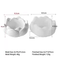 Lotus-Silikonform für DIY-Harzbecher und Kerzenhalter mit Maßangaben in Weiß - Lotusbecher-Form (J-529)