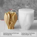 3D rose flower silicone mold for DIY scented candles with product size and weight details - J-5221