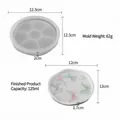 DIY round tray silicone mold showing dimensions and finished butterfly pattern plate - Round Tray Mold J-285
