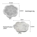 Flower-shaped plum blossom silicone mold for DIY resin tray and decorative storage plate. - Plum Blossom Tray Mold J-286