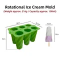 Green spiral silicone popsicle mold with 6 cavities, weight and dimensions shown - Spiral (J-291) / Green
