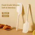 Professional heat-resistant food-grade cream silicone spatula for baking and mixing cream - Large Wide Style / 29.5cm / Cream