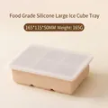 Nordic Pink food-grade silicone ice cube tray with lid, large 6-cavity square mold - 6 Grids / Pink