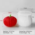 Halloween pumpkin silicone mold for candle making with red pumpkin ornament model - Pumpkin Mold J-5218