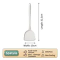 White food-grade silicone spatula 32.5cm long heat resistant non-stick kitchen turner - White Spatula / Thin