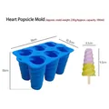 Spiral 6-cavity silicone popsicle mold for DIY homemade ice cream and fruit bars - Rotating (J-292) / Blue