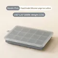 Food-grade silicone 15-cavity ice cube mold with clear lid for home DIY fruit tea - 15 Grids / Gray
