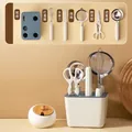 Juego de 6 herramientas de repostería blanco crema con batidor y base - Juego de Repostería de 6 Piezas / Blanco