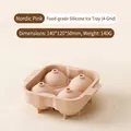 Nordic pink 4-grid food-grade silicone ice ball mold for chilled whiskey drinks - 4 Grids / Pink
