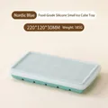 Food-grade silicone ice cube tray with lid in Nordic blue, size 220x120x30mm 185g. - 18 Grids / Blue