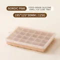 Nordic pink food-grade silicone ice cube tray with lid, 24-grid design - 24 Grids / Pink