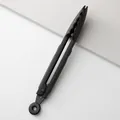 High quality black 9-inch matte plastic kitchen tongs for cooking, baking and serving - Black / 9 Inch