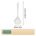 High-quality white food-grade silicone slotted spoon for non-stick cookware, 32.5cm - White Skimmer