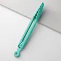Professional 9-inch mint green plastic food tong for kitchen baking cake and grilling - Cyan / 9 Inch