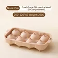 Nordic pink 8-grid food-grade silicone ice ball mold for round whiskey ice cubes - 8 Compartments / Pink