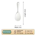 White food-grade silicone rice paddle 23x7cm dimension for non-stick cookware - SKU - White Rice Spoon