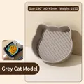 Heat resistant gray cat-shaped silicone baking tray liner for air fryer 190x160x45mm - Cat Style / Gray
