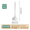 Cucharón de sopa de silicona blanca resistente al calor de grado alimenticio para cocina - Blanco Regular Mini Cuchara de Sopa / Paquete Individual