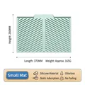 Small green silicone draining mat heat resistant trivet for kitchen countertop 370x260mm - S / 370x260mm / Nordic Green