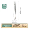 Extra-long 34cm professional stainless steel food tongs with white food-grade silicone tips - 12 Inch Food Tongs