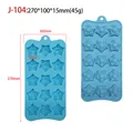 Blue flower-shaped silicone mold for chocolate and candy with 15 cavities and dimensions - Camellia J-104 / Pink