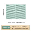 Medium light green heat resistant silicone draining mat for kitchen countertop 425x330mm - M / 425x330mm / Nordic Green