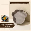 Grey bear paw shaped silicone air fryer liner, heat resistant baking tray for oven - Bear Paw Style / Gray