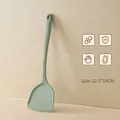 Green heat-resistant food-grade silicone cooking spatula for non-stick kitchenware - Spatula / Mint Green