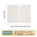 Medium white silicone drying mat for kitchen use with 425mm length and 330mm height - M / 425x330mm / Off White
