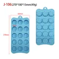 Blue 15-cavity flower silicone mold for candy and chocolate DIY, size 270x100x15mm - Sunflower J-106 / Pink