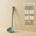 High-quality green food-grade silicone soup ladle for non-stick cookware kitchen - Soup Spoon / Mint Green