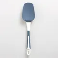 Professional blue and white silicone spatula for high-temperature baking and cake mixing - Broad Scraper / Nordic Blue
