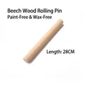 Natural beech wood rolling pin 28cm unpainted and wax-free for professional baking - 28CM Beech Wood Style / Pure Wood Rolling Pin / Natural Wood Color