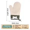 Guanto da forno in silicone resistente al calore, disegno orso, 28x18cm - Stile orso / Pezzo Singolo / Grigio