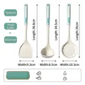 Food-grade silicone spatula and ladle set dimensions 36.8cm for non-stick pans - Spatula / Sky Blue