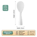 White food-grade silicone standing rice spoon, non-stick and heat resistant, 215mm - White