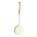Heat-resistant silicone slotted spoon for non-stick cookware in elegant cream and beige - Silicone Slotted Spoon / Beige Coffee