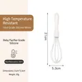 White food-grade silicone whisk baking tool, heat resistant up to 255 degrees Celsius - Whisk / 21cm / Cream