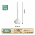 Durable white food-grade silicone soup ladle, 29cm length, safe for non-stick cookware - Soup Spoon - Thick / White