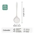 White food-grade silicone slotted spoon with measurements, 32.5cm heat-resistant tool - Slotted Spoon - Thick Style / White