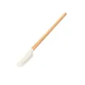 Cream white silicone spatula with beech wood handle for baking and cake decorating - Beech Handle - Small Round Head