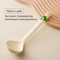 Cream yellow heat resistant food grade silicone soup ladle with cartoon dinosaur - Creamy Yellow Cartoon Soup Spoon / Single Pack