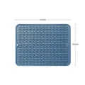 Alfombrilla de silicona azul para secar platos 400x300mm resistente al calor onda - 400x300mm / Azul