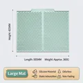 Large light green silicone drying mat with diagonal ridges for kitchen counter protection - L / 505x425mm / Nordic Green