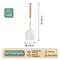 Extra large food-grade silicone spatula with wooden handle, length 38cm - New Kitchenware [Spatula]