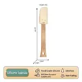 Cream silicone spatula with smiling face design, 227mm length heat-resistant tool - Vertical Smile Face Spatula / 1 Piece