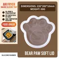 Bear paw shaped translucent white silicone baking mat for air fryer and oven use - Paw Silicone Lid