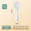 Premium white standing silicone rice spoon with non-stick heat-resistant surface - Standing / White
