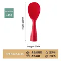 Red standing silicone rice spoon with non-stick surface and 215mm height - Standing / Red