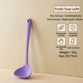 Heat-resistant purple silicone soup ladle for non-stick cookware - Soup Spoon / Lavender
